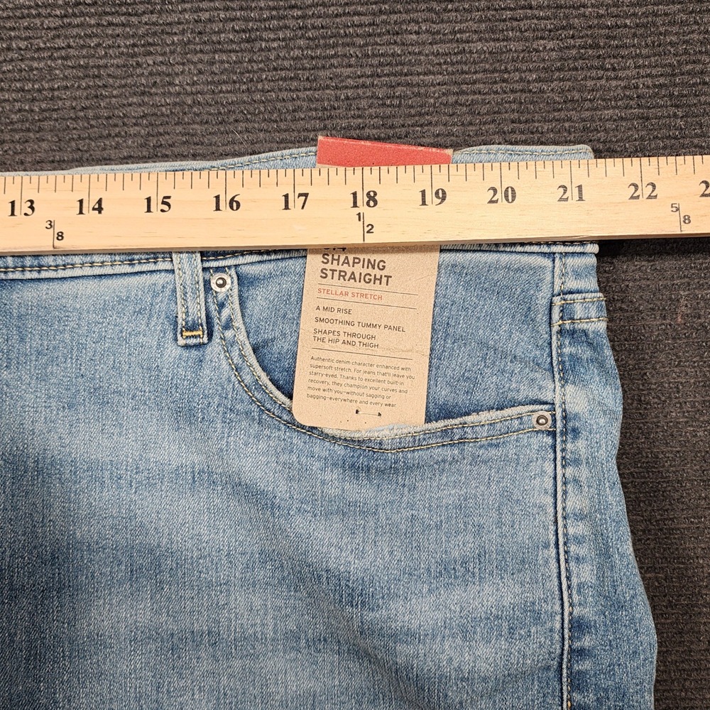 Levi's‎ 314 Shaping Straight Jeans Women 22W M Blue Stellar Stretch Mid Rise NWT - Picture 6 of 11